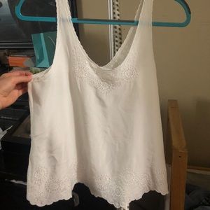 Joie dupioni Silk eyelet top